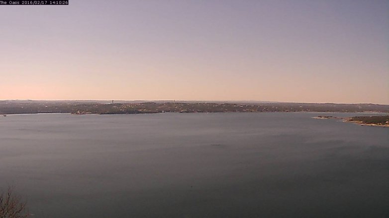 Lake Travis webcam, February 17, 2016 1:15 PM CT
