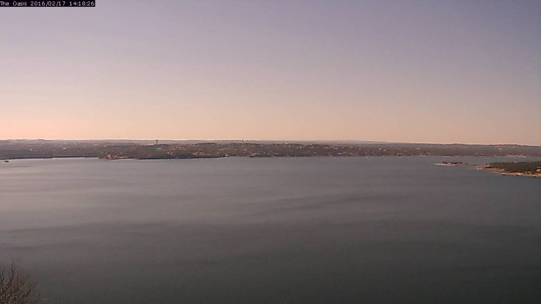 Lake Travis webcam, February 17, 2016 1:25 PM CT