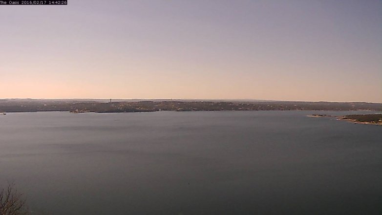 Lake Travis webcam, February 17, 2016 1:50 PM CT