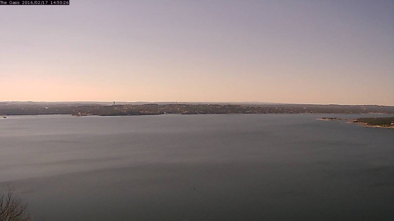 Lake Travis webcam, February 17, 2016 1:55 PM CT