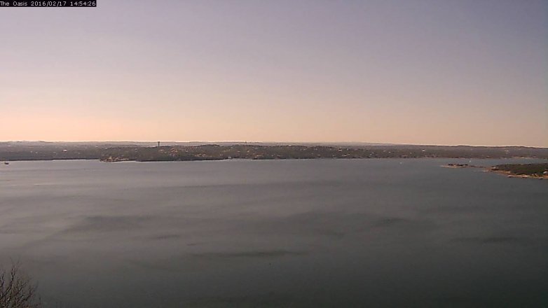 Lake Travis webcam, February 17, 2016 2:00 PM CT