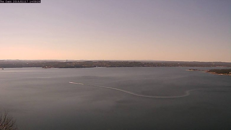 Lake Travis webcam, February 17, 2016 2:05 PM CT