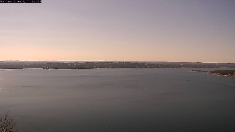 Lake Travis webcam, February 17, 2016 2:15 PM CT