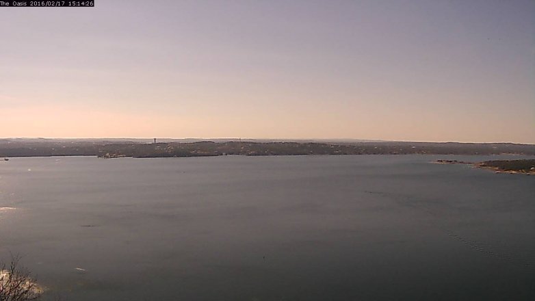 Lake Travis webcam, February 17, 2016 2:20 PM CT