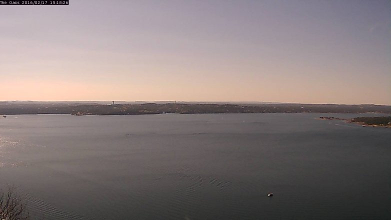 Lake Travis webcam, February 17, 2016 2:25 PM CT
