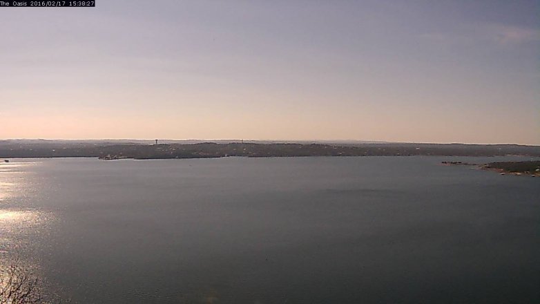 Lake Travis webcam, February 17, 2016 2:45 PM CT