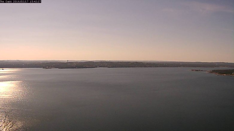 Lake Travis webcam, February 17, 2016 2:50 PM CT