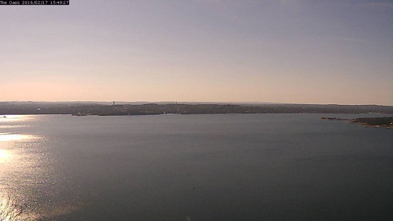 Lake Travis webcam, February 17, 2016 2:55 PM CT