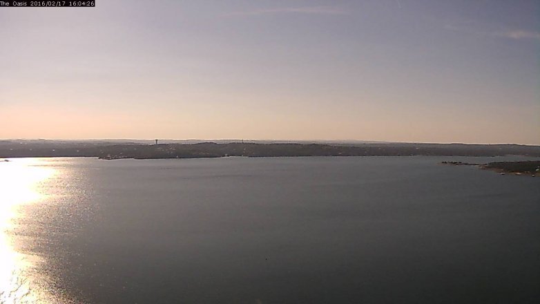 Lake Travis webcam, February 17, 2016 3:10 PM CT