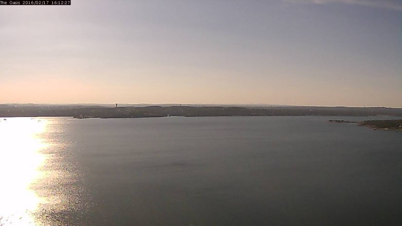 Lake Travis webcam, February 17, 2016 3:20 PM CT