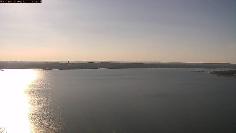 Lake Travis webcam, February 17, 2016 3:35 PM CT