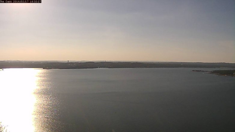Lake Travis webcam, February 17, 2016 3:40 PM CT