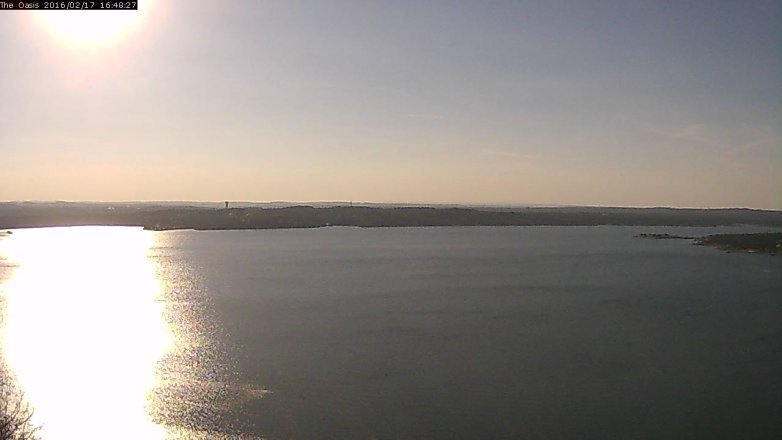 Lake Travis webcam, February 17, 2016 3:55 PM CT