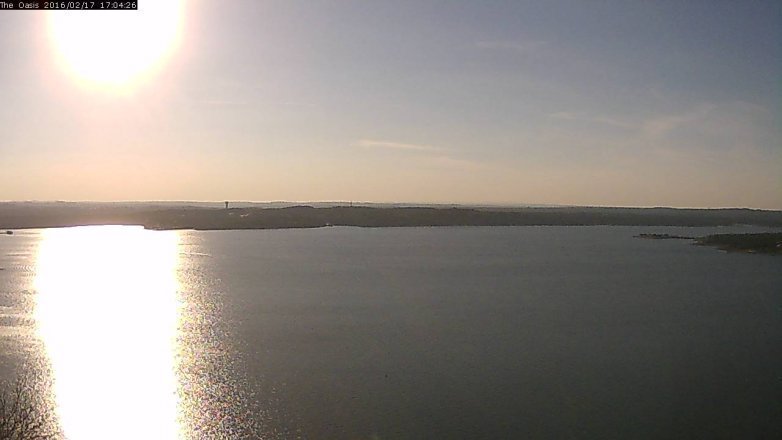 Lake Travis webcam, February 17, 2016 4:10 PM CT