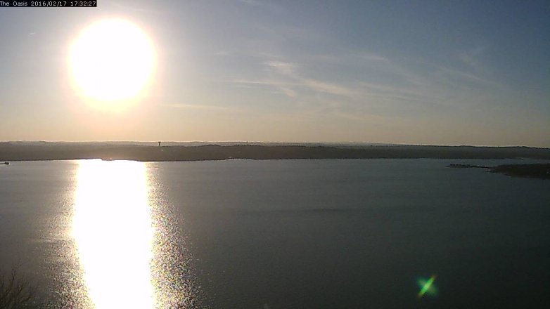 Lake Travis webcam, February 17, 2016 4:40 PM CT