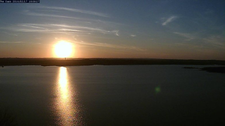 Lake Travis webcam, February 17, 2016 5:15 PM CT