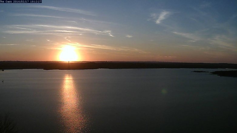 Lake Travis webcam, February 17, 2016 5:20 PM CT