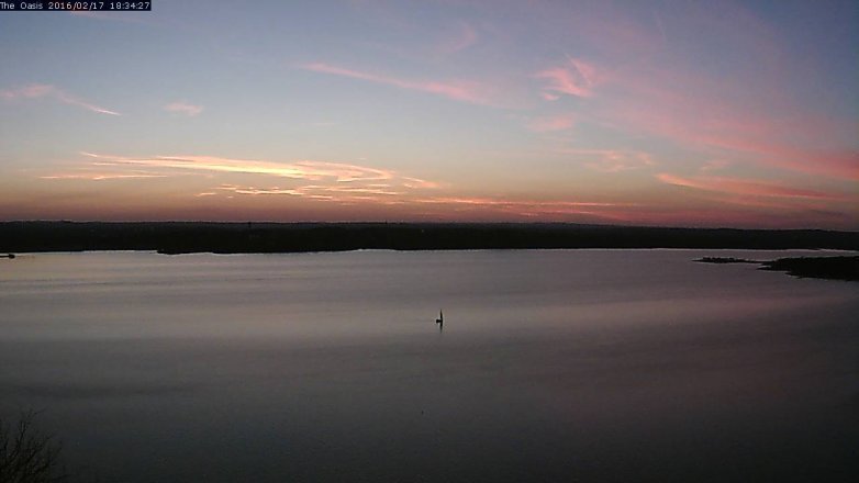 Lake Travis webcam, February 17, 2016 5:40 PM CT
