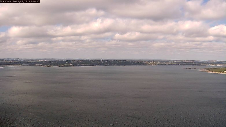 Lake Travis webcam, February 18, 2016 9:25 AM CT