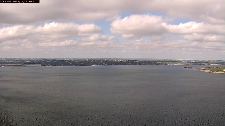 Lake Travis webcam, February 18, 2016 9:30 AM CT