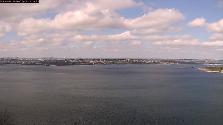 Lake Travis webcam, February 18, 2016 9:40 AM CT