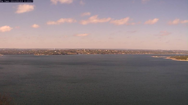 Lake Travis webcam, February 18, 2016 10:25 AM CT