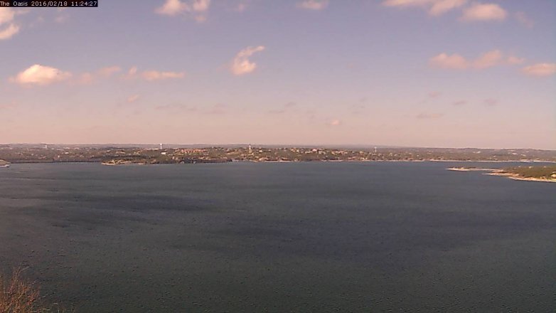 Lake Travis webcam, February 18, 2016 10:30 AM CT