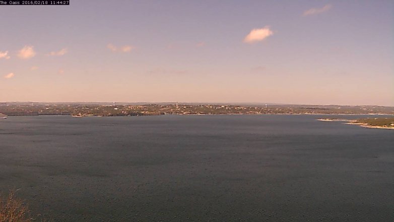 Lake Travis webcam, February 18, 2016 10:50 AM CT