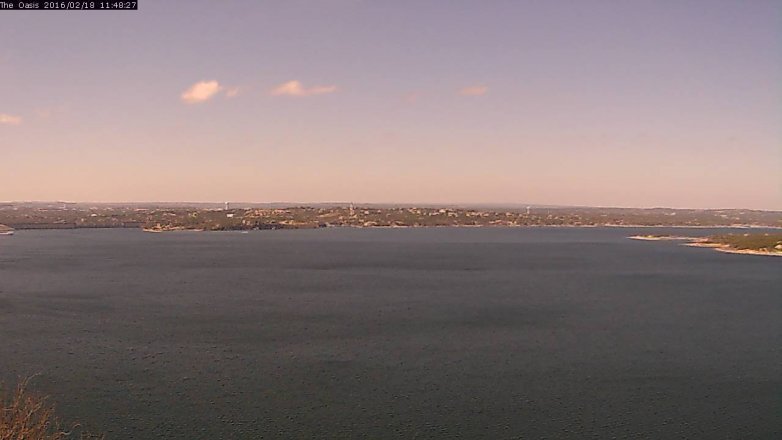 Lake Travis webcam, February 18, 2016 10:55 AM CT