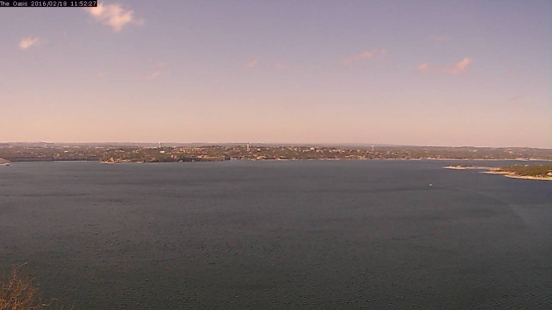 Lake Travis webcam, February 18, 2016 11:00 AM CT