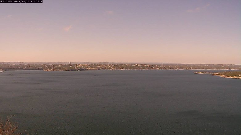 Lake Travis webcam, February 18, 2016 11:05 AM CT