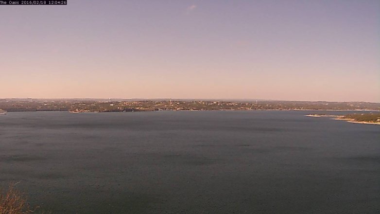 Lake Travis webcam, February 18, 2016 11:10 AM CT