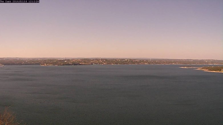 Lake Travis webcam, February 18, 2016 11:20 AM CT