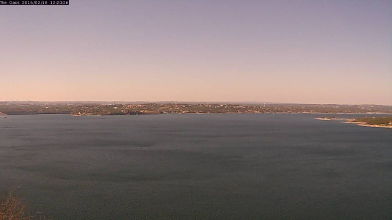 Lake Travis webcam, February 18, 2016 11:25 AM CT