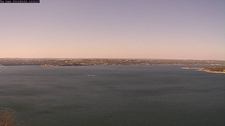Lake Travis webcam, February 18, 2016 11:30 AM CT