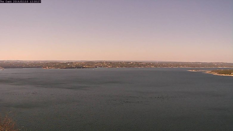 Lake Travis webcam, February 18, 2016 11:35 AM CT