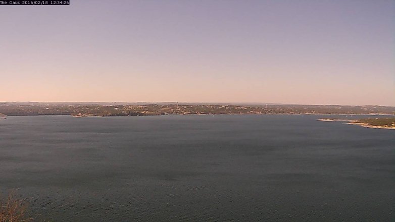Lake Travis webcam, February 18, 2016 11:40 AM CT