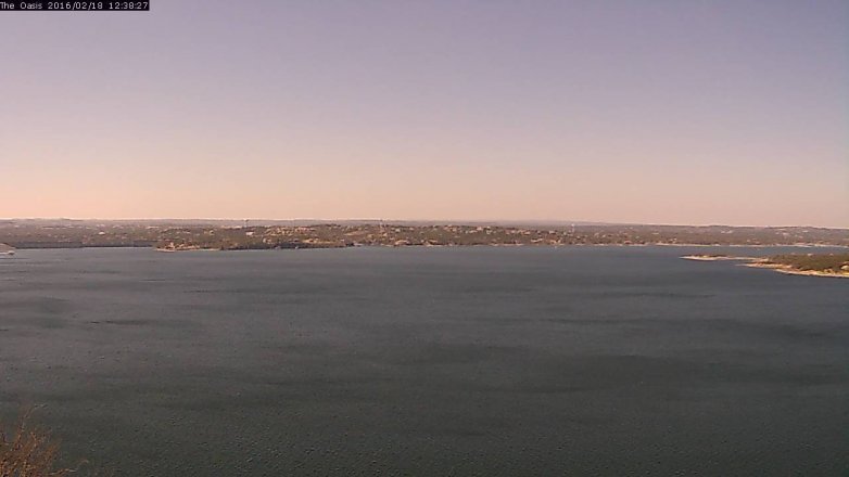 Lake Travis webcam, February 18, 2016 11:45 AM CT
