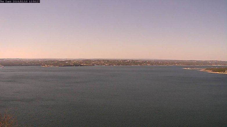 Lake Travis webcam, February 18, 2016 11:55 AM CT