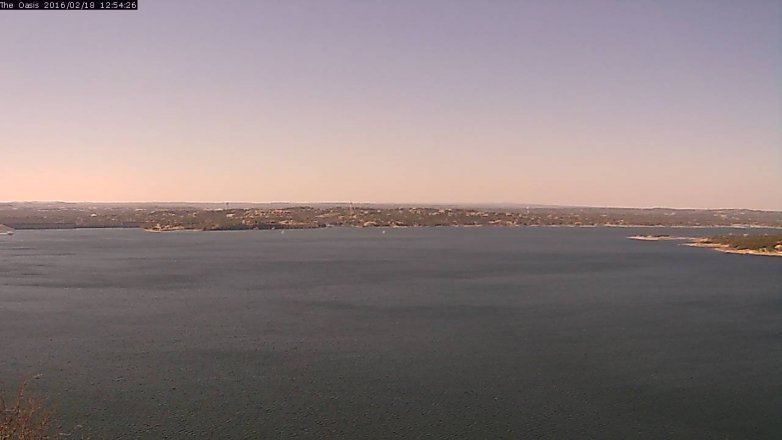 Lake Travis webcam, February 18, 2016 12:00 PM CT