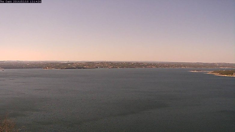 Lake Travis webcam, February 18, 2016 12:20 PM CT