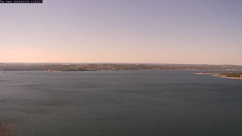 Lake Travis webcam, February 18, 2016 12:30 PM CT