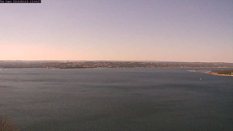 Lake Travis webcam, February 18, 2016 12:40 PM CT