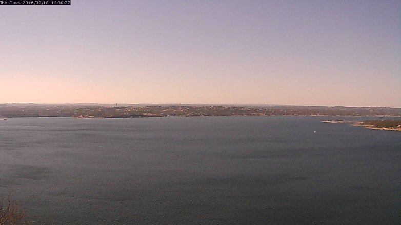Lake Travis webcam, February 18, 2016 12:45 PM CT