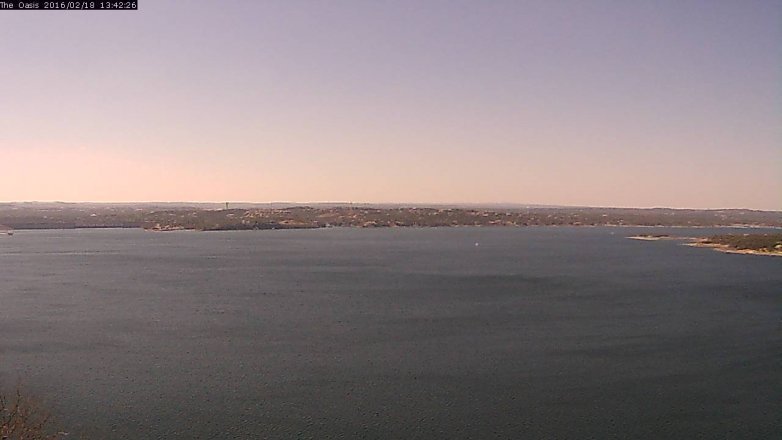 Lake Travis webcam, February 18, 2016 12:50 PM CT