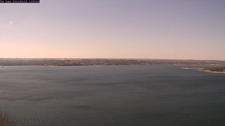 Lake Travis webcam, February 18, 2016 12:55 PM CT