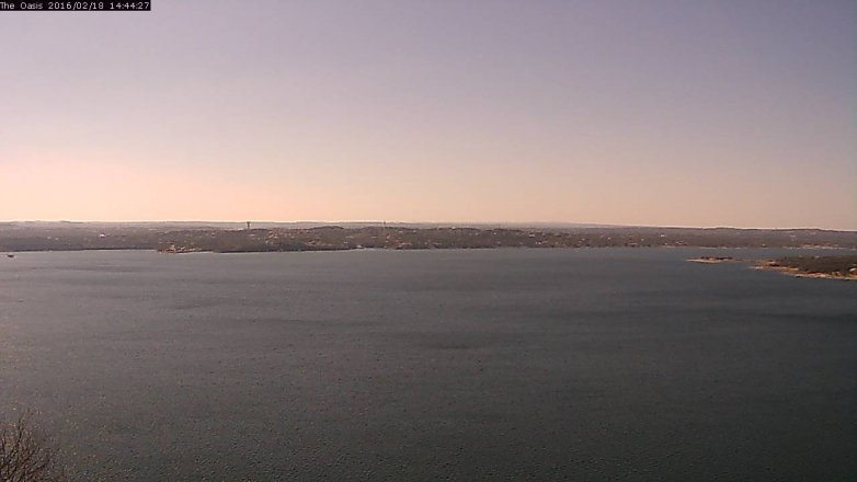 Lake Travis webcam, February 18, 2016 1:50 PM CT