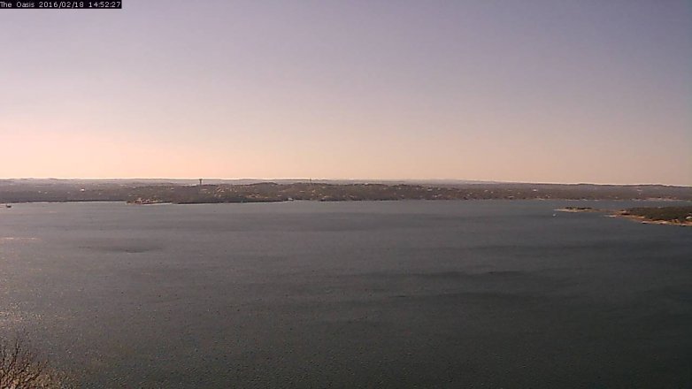 Lake Travis webcam, February 18, 2016 2:00 PM CT