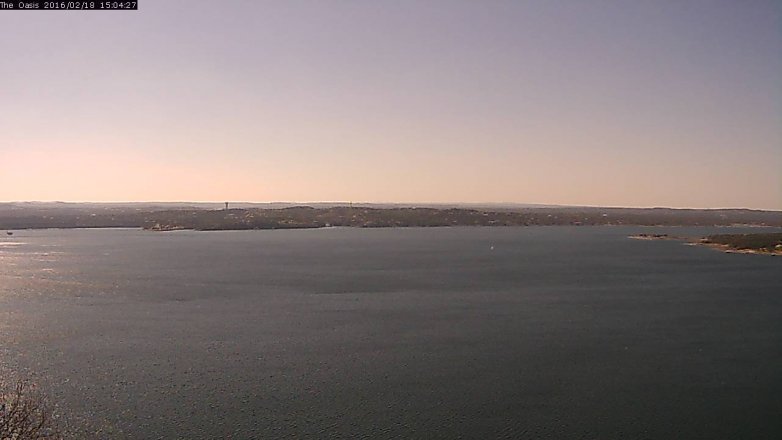 Lake Travis webcam, February 18, 2016 2:10 PM CT