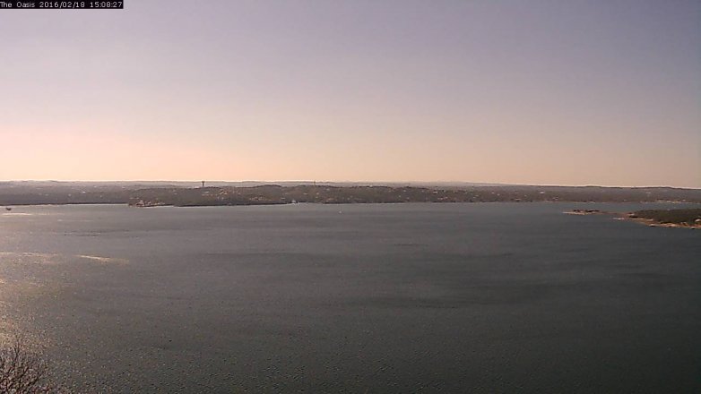 Lake Travis webcam, February 18, 2016 2:15 PM CT